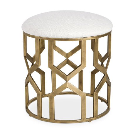   Modern European furniture - Gold Openwork Accent Stool - www.oroa.com | Oroa.com