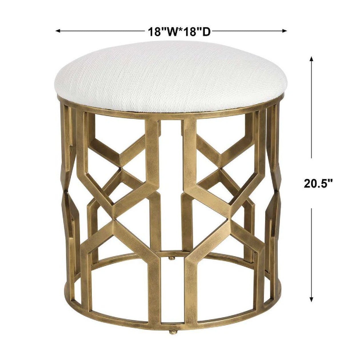   Modern European furniture - Gold Openwork Accent Stool - www.oroa.com | Oroa.com