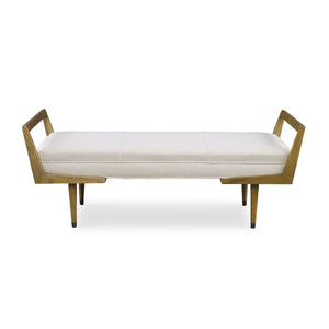   Modern European furniture - Tufted Beige Fabric Bench - www.oroa.com | Oroa.com