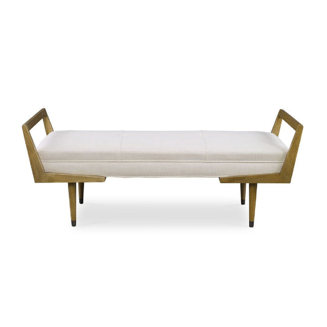 Modern European furniture - Tufted Beige Fabric Bench - www.oroa.com