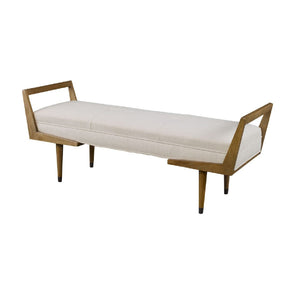   Modern European furniture - Tufted Beige Fabric Bench - www.oroa.com | Oroa.com