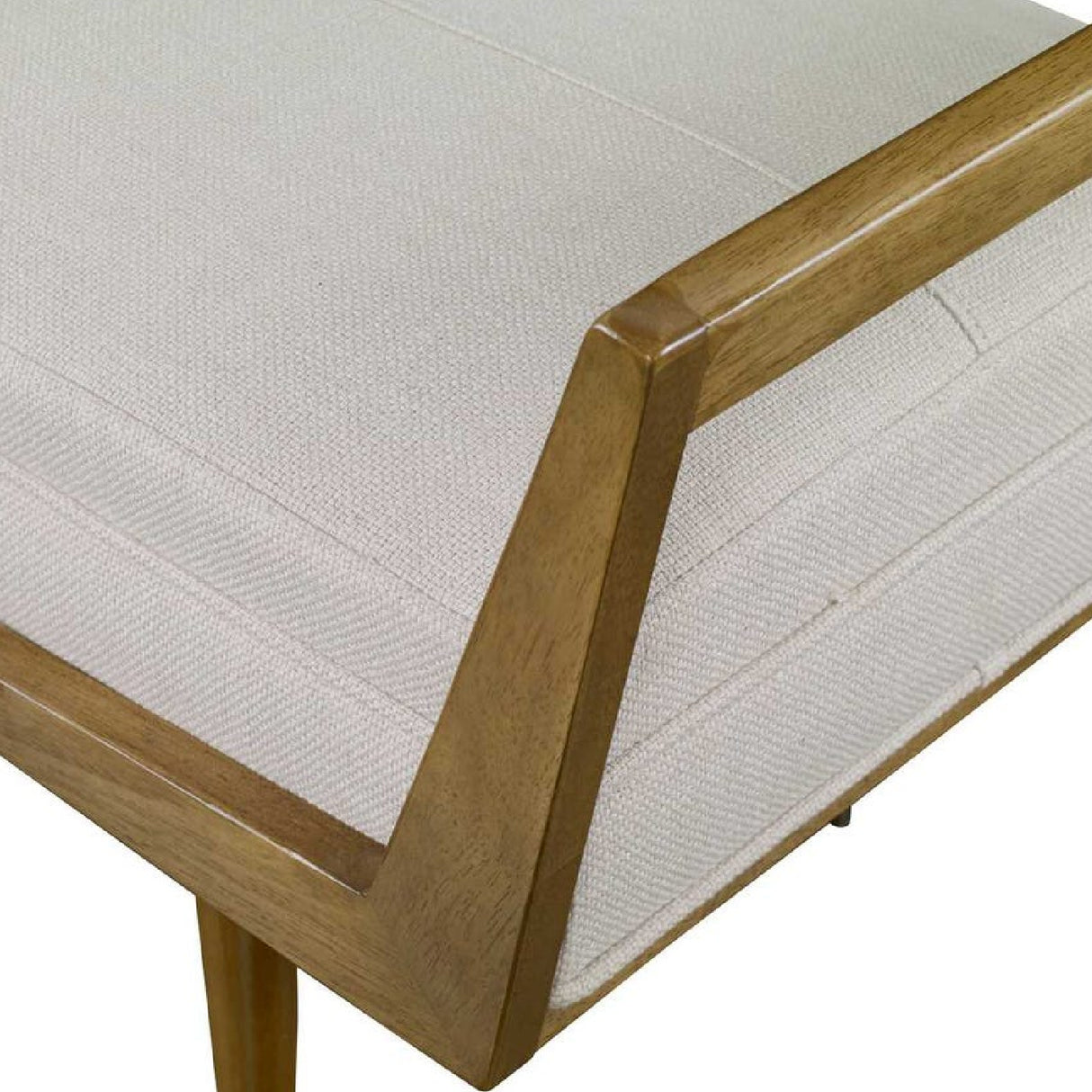   Modern European furniture - Tufted Beige Fabric Bench - www.oroa.com | Oroa.com