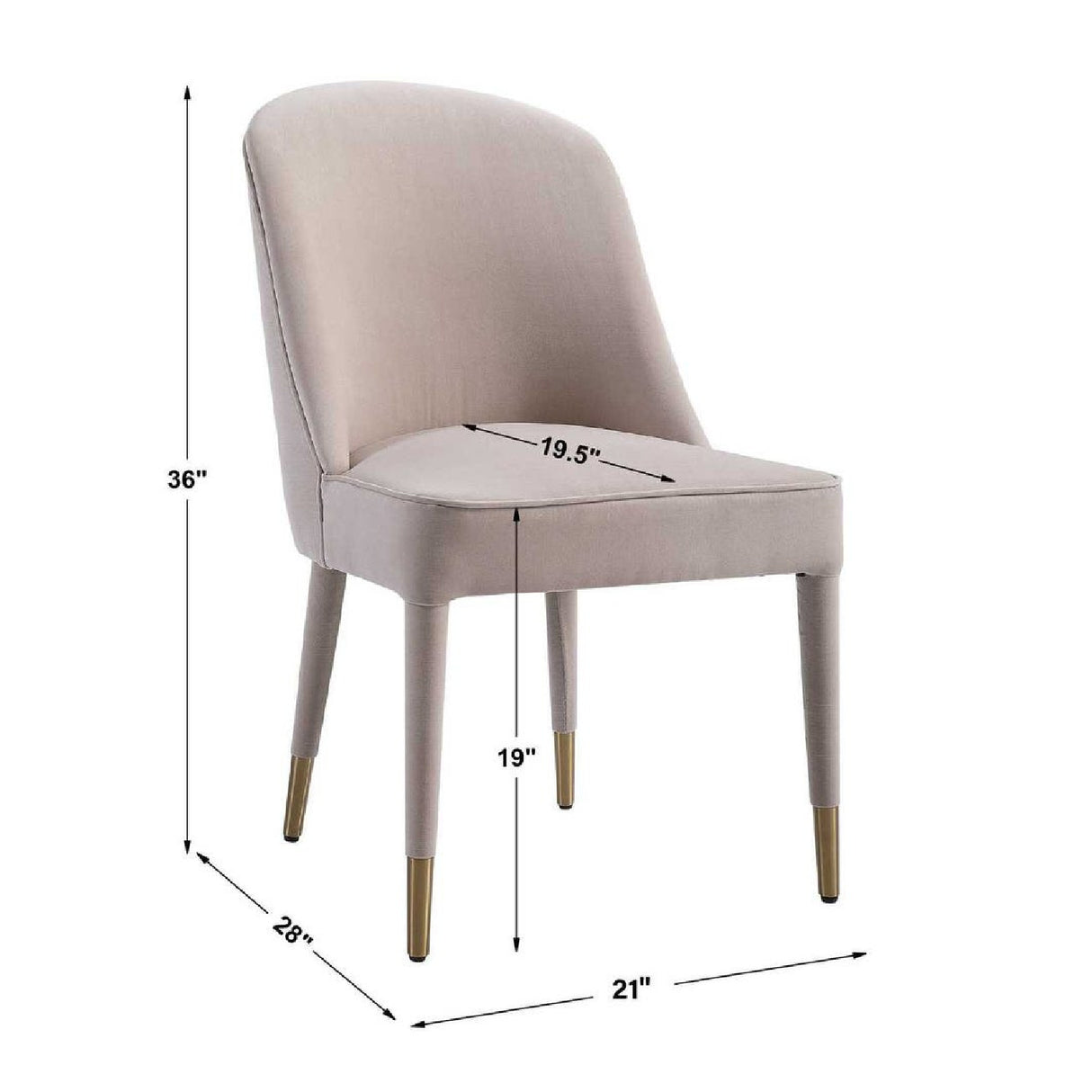   Modern European furniture - Welted Trim Modern Dining Chairs (2)  - www.oroa.com | Oroa.com