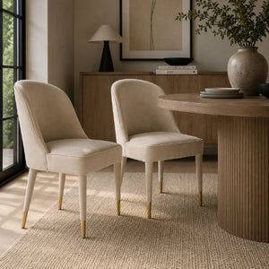   Modern European furniture - Welted Trim Modern Dining Chairs (2)  - www.oroa.com | Oroa.com