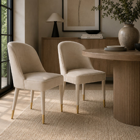   Modern European furniture - Welted Trim Modern Dining Chairs (2)  - www.oroa.com | Oroa.com