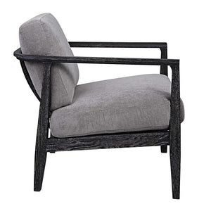   Gray Oak Cushioned Lounge Chair | Oroa.com