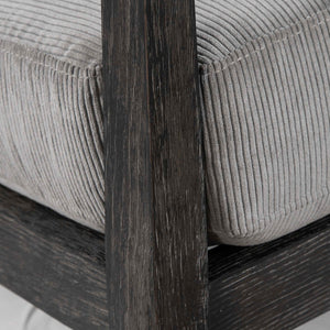   Gray Oak Cushioned Lounge Chair | Oroa.com