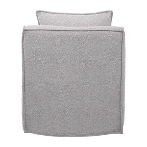   Gray Boucle Slipcover Swivel Chair | Oroa.com