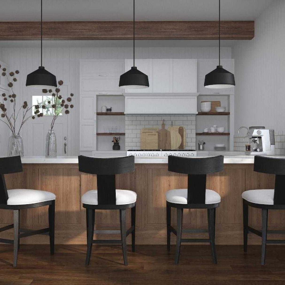   Wooden Klismos Counter Stool | Oroa.com