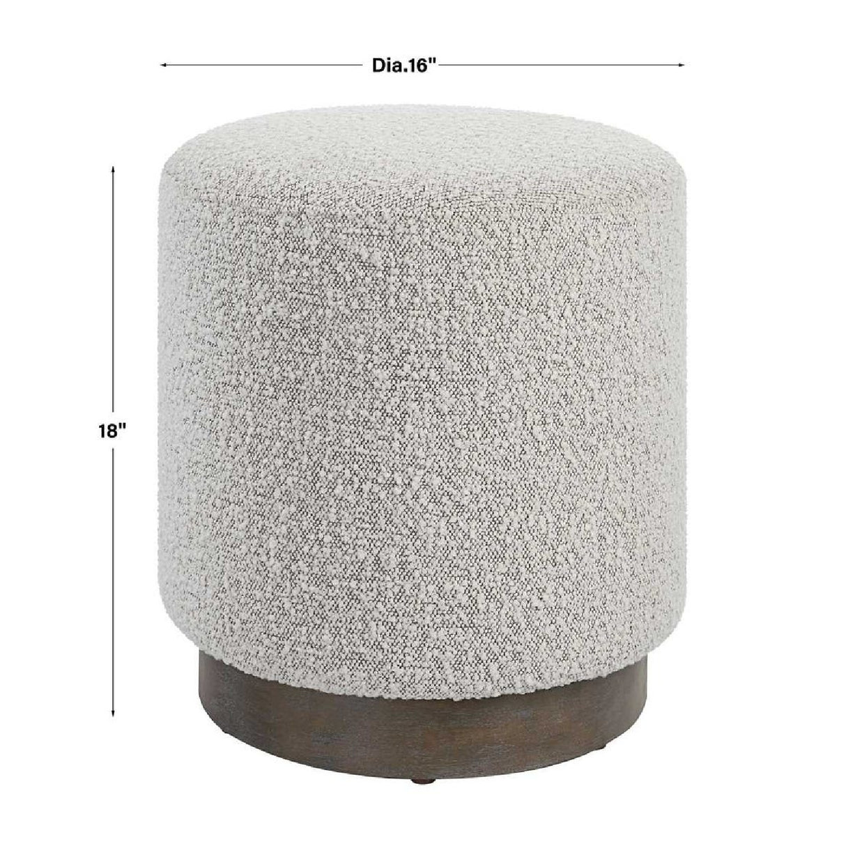   Cylindrical Textured Fabric Ottoman | Oroa.com