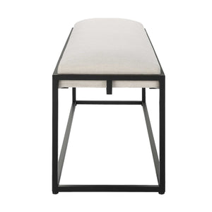   Modern European furniture - White Waffle Seat Bench - www.oroa.com | Oroa.com