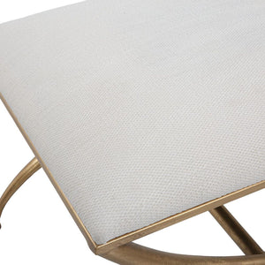   Curved Gold Frame Bench S | Oroa.com
