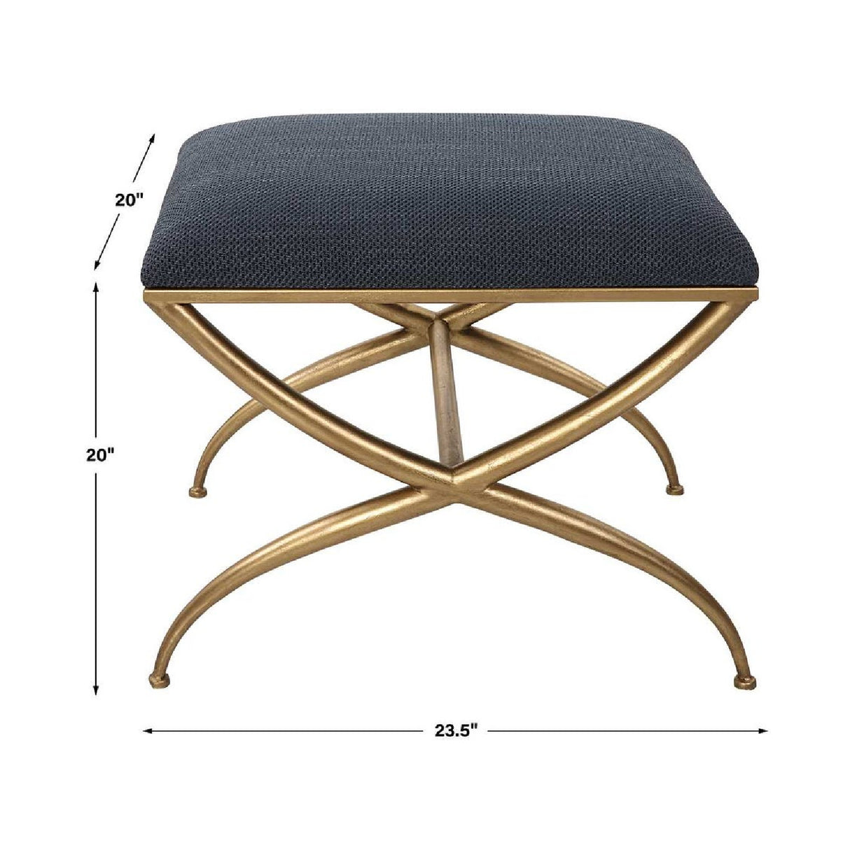  Curved Gold Frame Bench S | Oroa.com