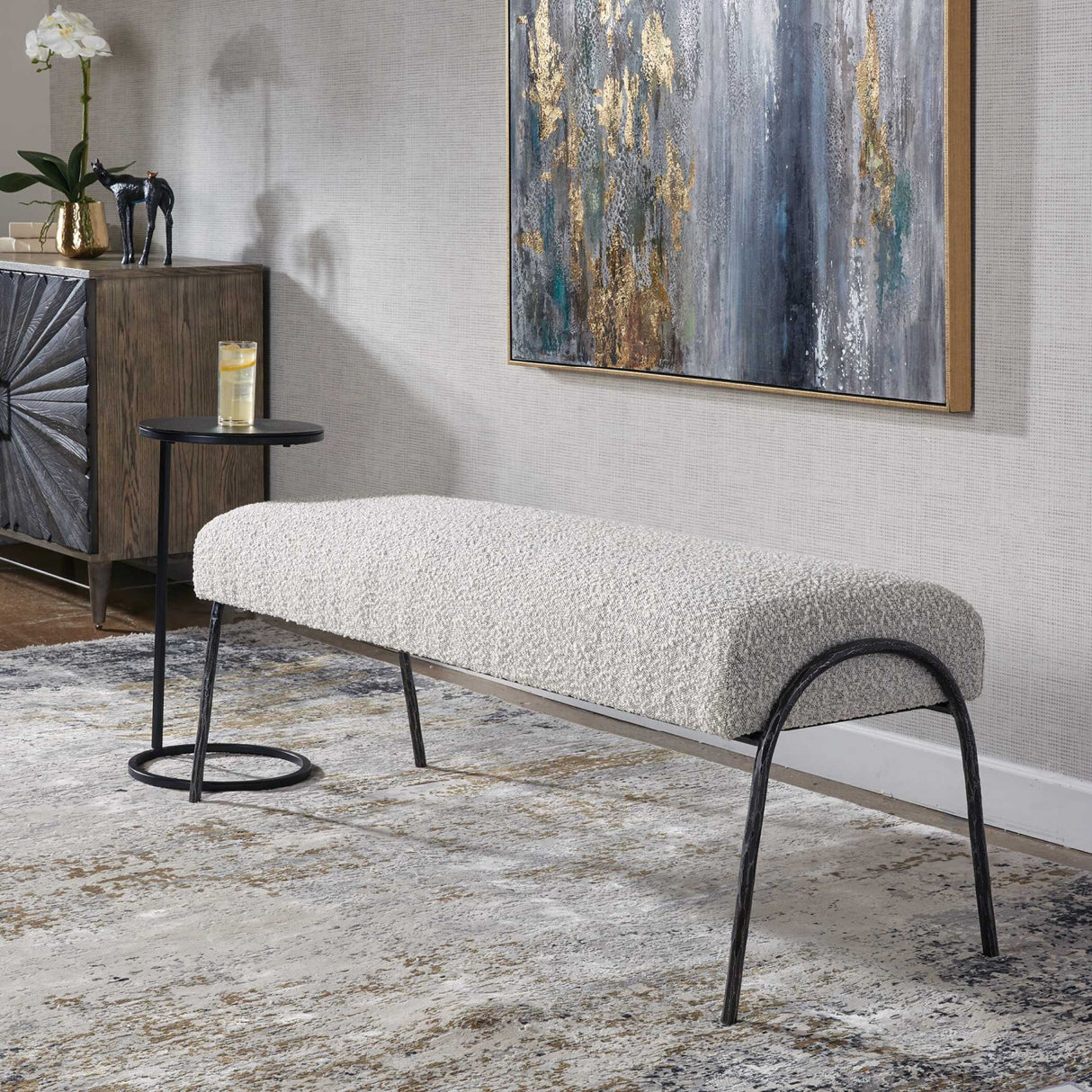   Boucle Scandinavian Bench | Oroa.com
