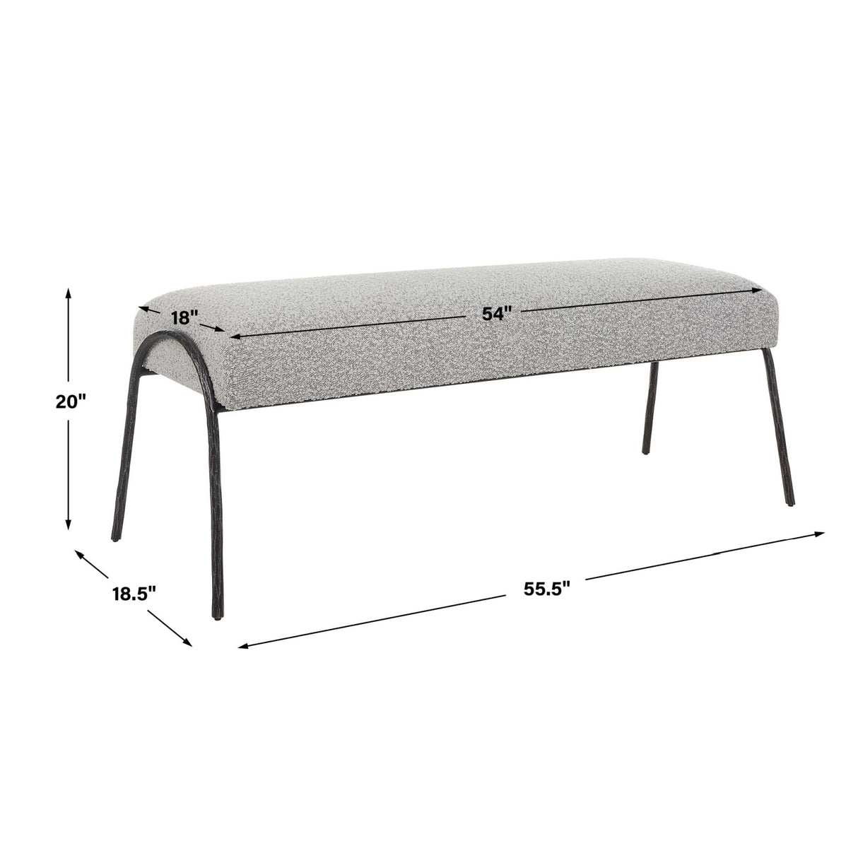   Boucle Scandinavian Bench | Oroa.com