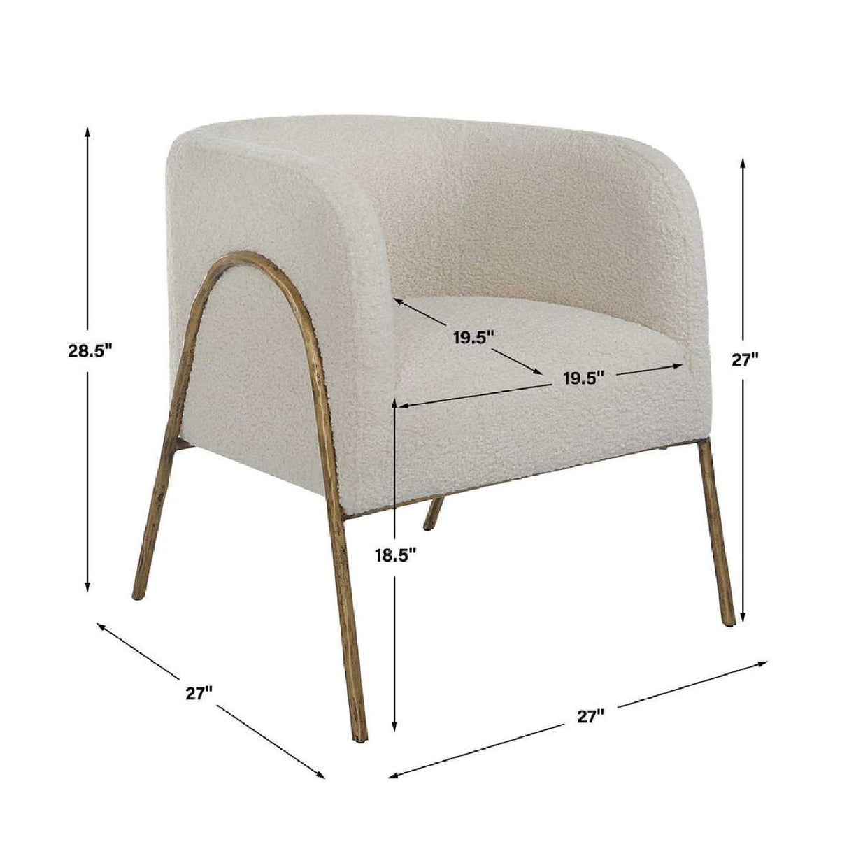   Modern European furniture - White Shearling Accent Chair - www.oroa.com | Oroa.com