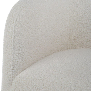   Modern European furniture - White Shearling Accent Chair - www.oroa.com | Oroa.com