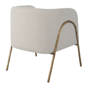   Modern European furniture - White Shearling Accent Chair - www.oroa.com | Oroa.com