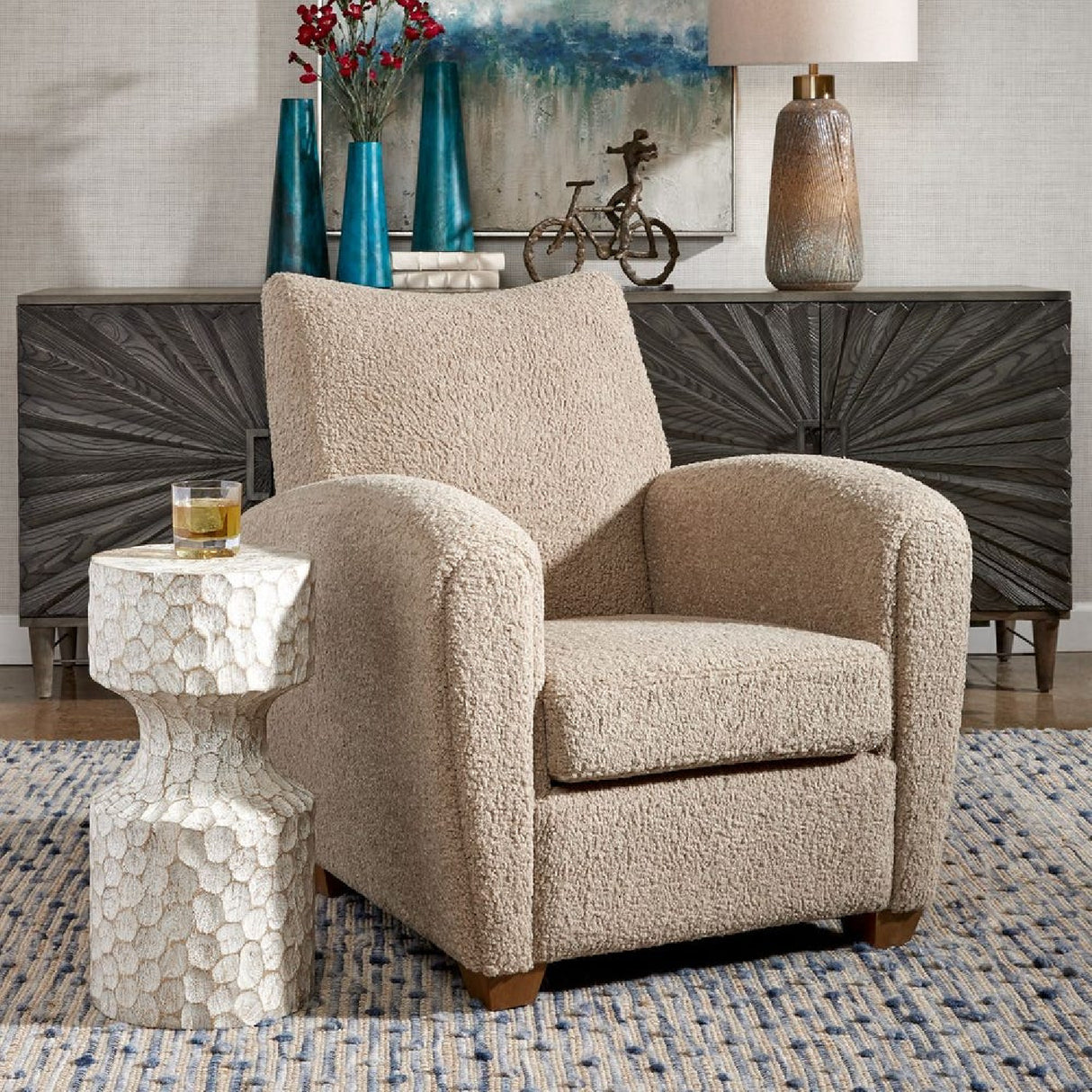   Shearling-Inspired Accent Chair | Oroa.com