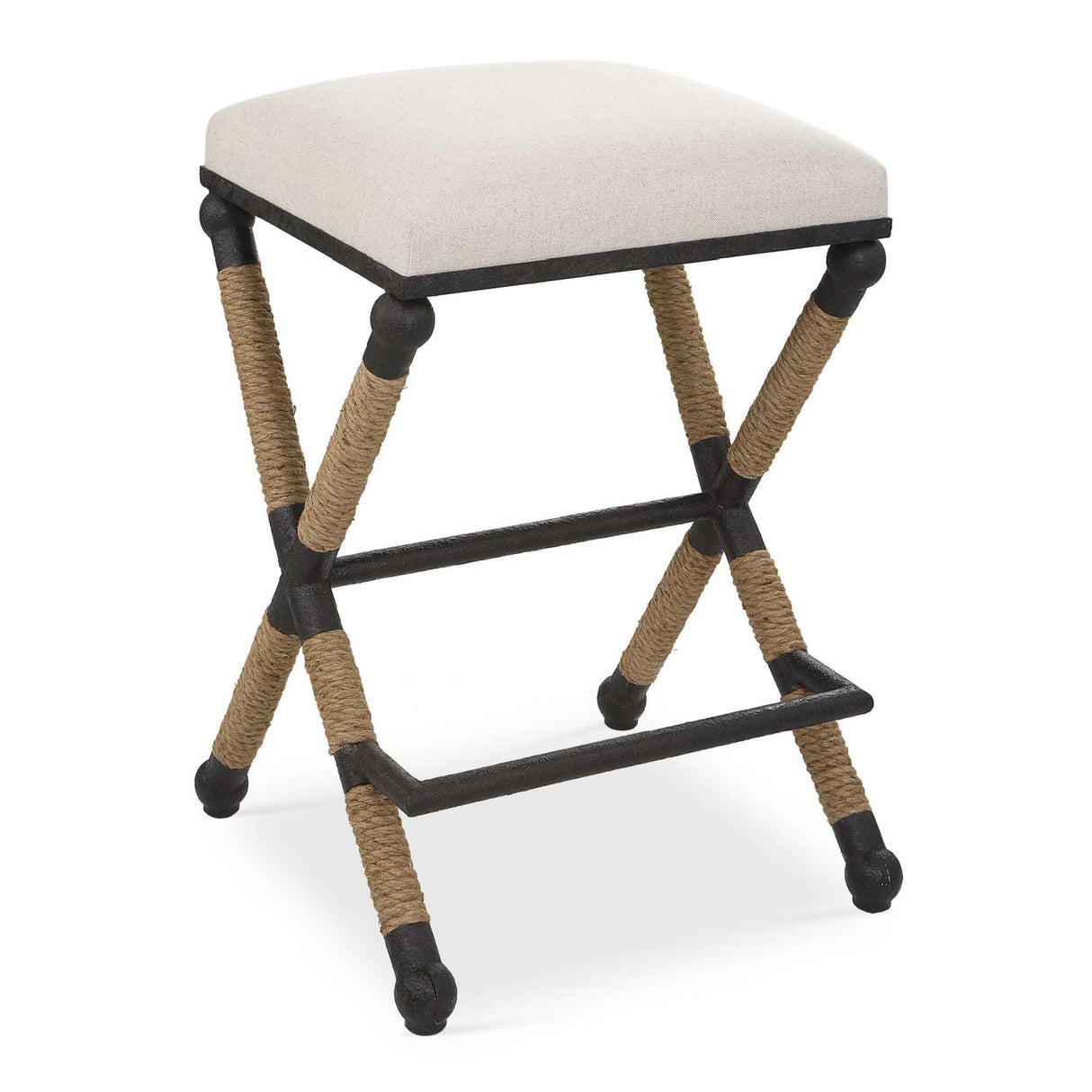   Modern European furniture - Cream Cotton Counter Stool - www.oroa.com | Oroa.com