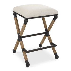   Modern European furniture - Cream Cotton Counter Stool - www.oroa.com | Oroa.com