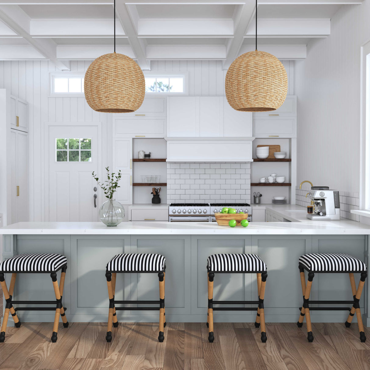   Modern European furniture - Sailor Striped Counter Stool - www.oroa.com | Oroa.com