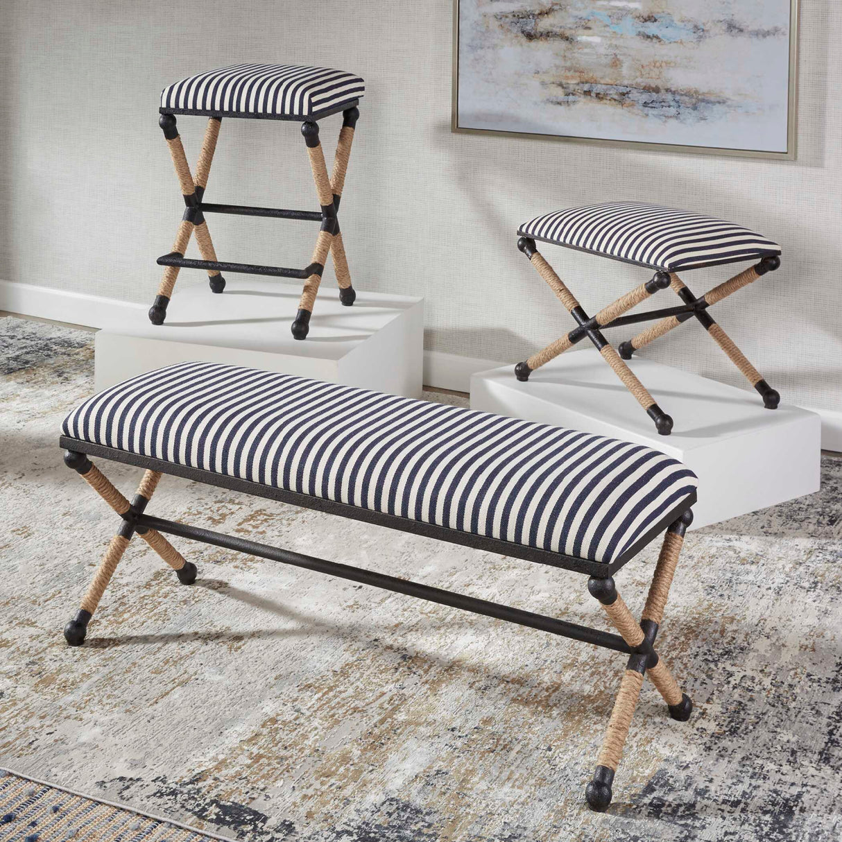   Modern European furniture - Sailor Striped Counter Stool - www.oroa.com | Oroa.com