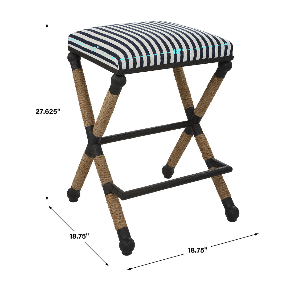   Modern European furniture - Sailor Striped Counter Stool - www.oroa.com | Oroa.com