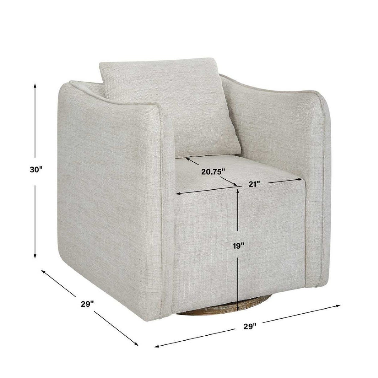   Flanged Edge Swivel Chair | Oroa.com