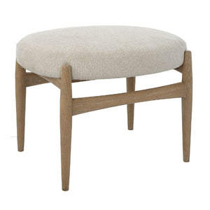   Modern European furniture - Oak Base White Fabric Bench S - www.oroa.com | Oroa.com