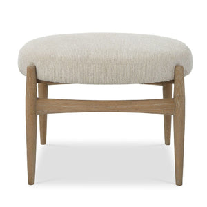   Modern European furniture - Oak Base White Fabric Bench S - www.oroa.com | Oroa.com