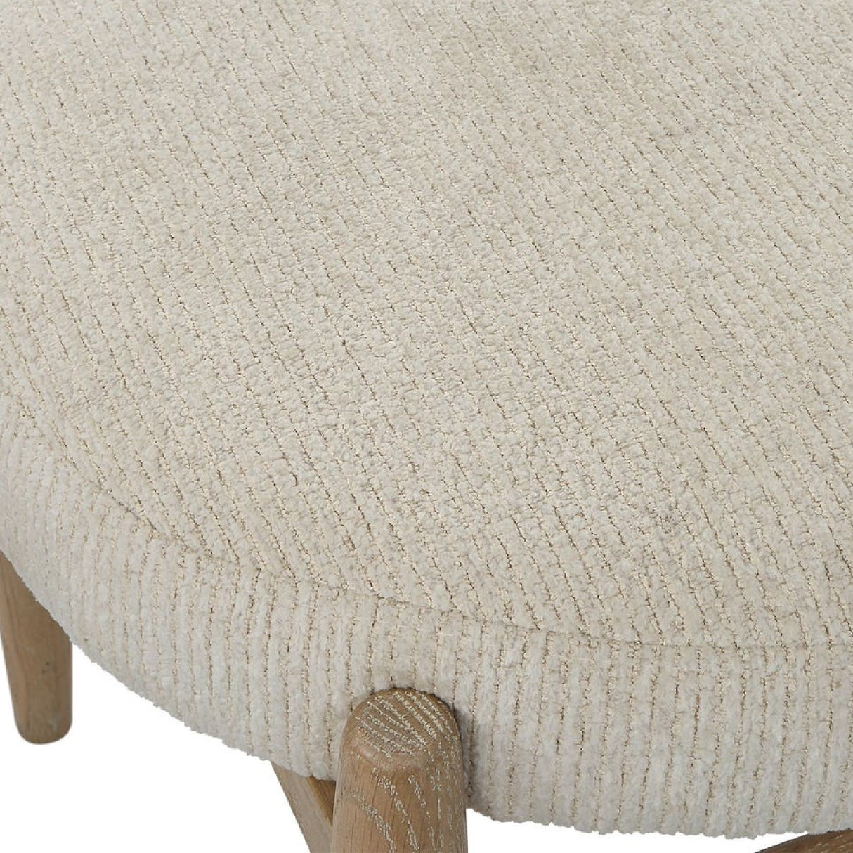   Modern European furniture - Oak Base White Fabric Bench S - www.oroa.com | Oroa.com