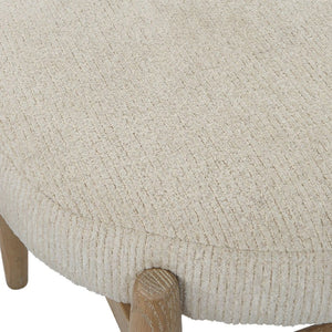   Modern European furniture - Oak Base White Fabric Bench S - www.oroa.com | Oroa.com