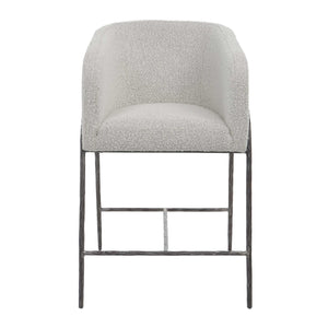   Modern European furniture - Barrel-Back Boucle Counter Stool - www.oroa.com | Oroa.com