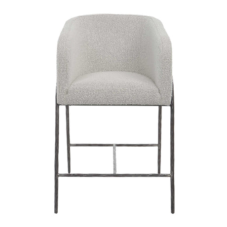   Modern European furniture - Barrel-Back Boucle Counter Stool - www.oroa.com | Oroa.com