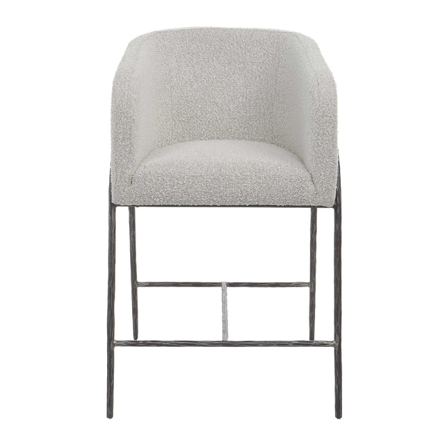 Modern European furniture - Barrel-Back Boucle Counter Stool - www.oroa.com
