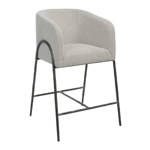   Modern European furniture - Barrel-Back Boucle Counter Stool - www.oroa.com | Oroa.com