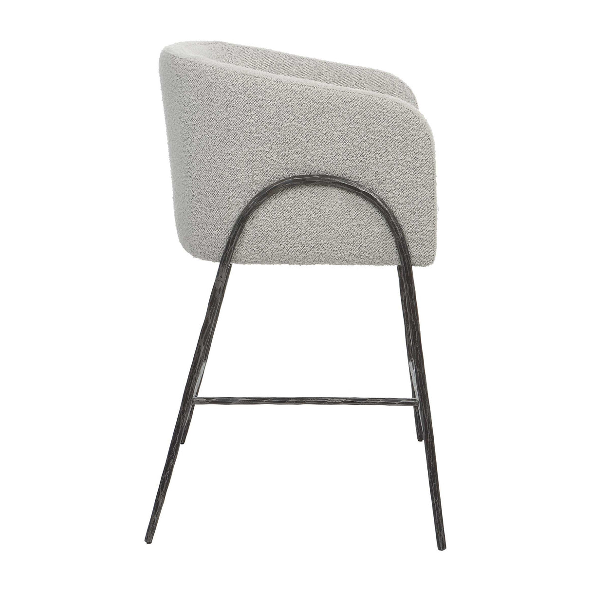   Modern European furniture - Barrel-Back Boucle Counter Stool - www.oroa.com | Oroa.com