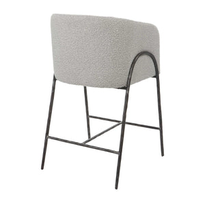   Modern European furniture - Barrel-Back Boucle Counter Stool - www.oroa.com | Oroa.com