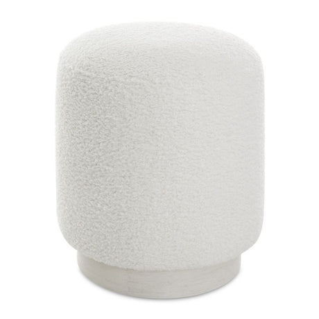   Modern European furniture - White Shearling Ottoman - www.oroa.com | Oroa.com