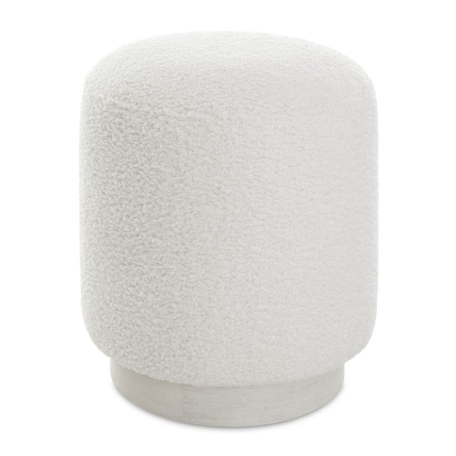 Modern European furniture - White Shearling Ottoman - www.oroa.com