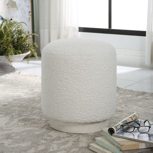   Modern European furniture - White Shearling Ottoman - www.oroa.com | Oroa.com