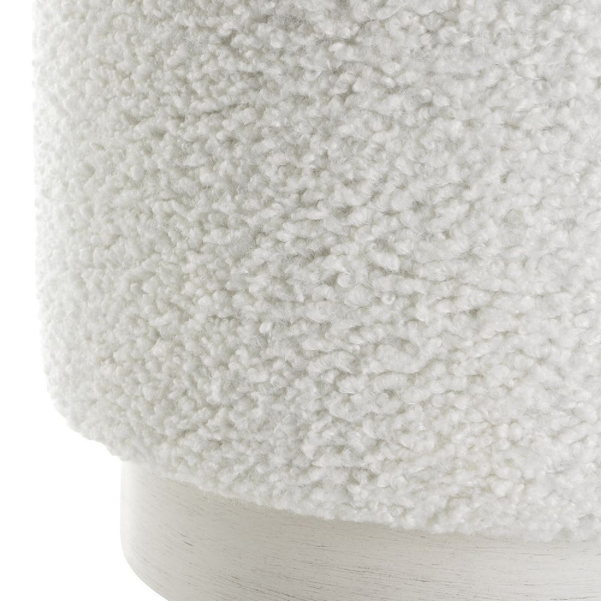   Modern European furniture - White Shearling Ottoman - www.oroa.com | Oroa.com