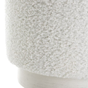   Modern European furniture - White Shearling Ottoman - www.oroa.com | Oroa.com