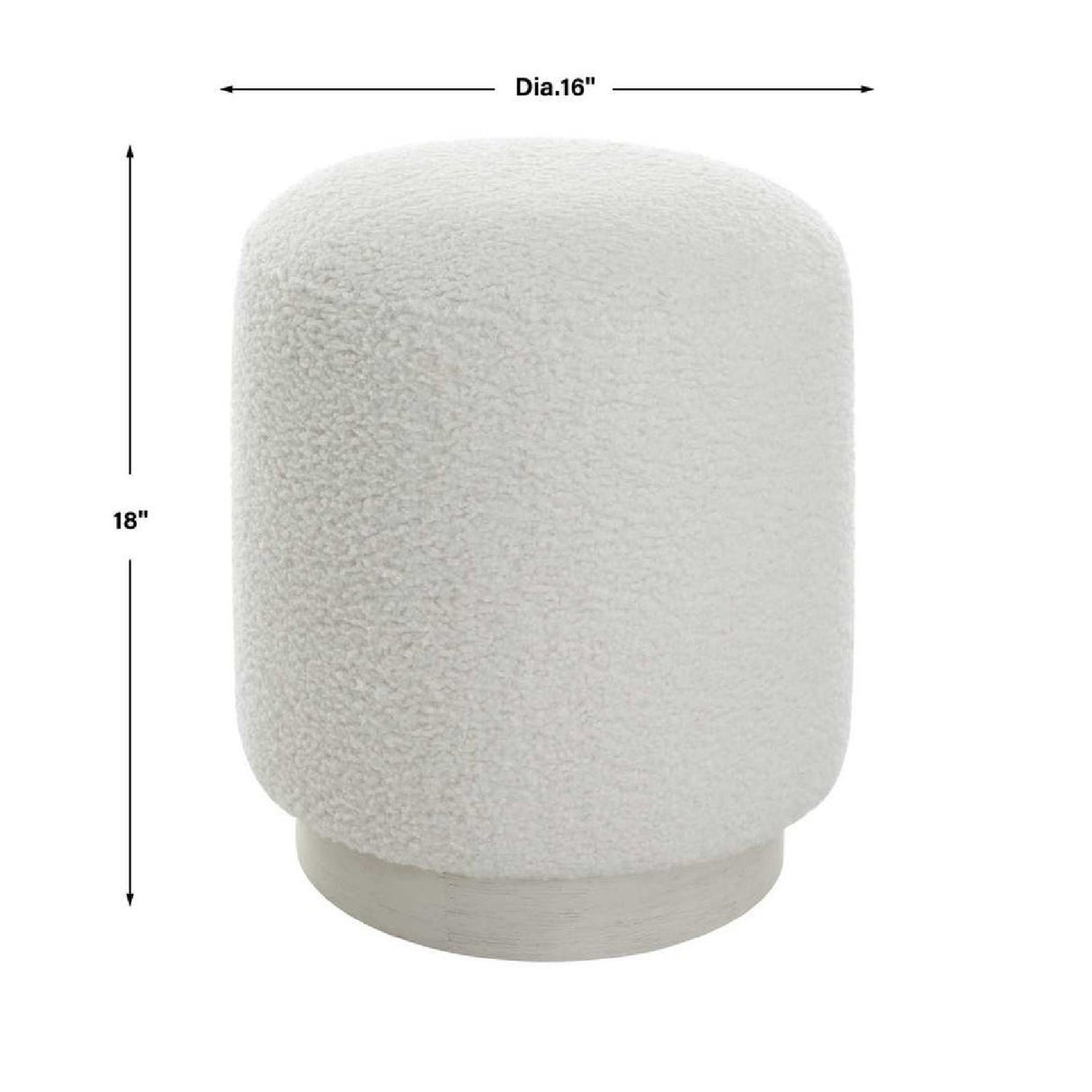   Modern European furniture - White Shearling Ottoman - www.oroa.com | Oroa.com
