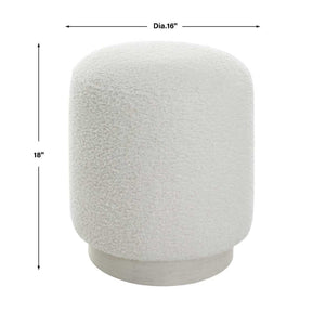   Modern European furniture - White Shearling Ottoman - www.oroa.com | Oroa.com