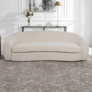   Modern European furniture - White Shearling Curved Sofa - www.oroa.com | Oroa.com