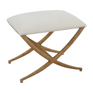   Modern European furniture - Rattan Wrapped Cross-Base Bench S - www.oroa.com | Oroa.com