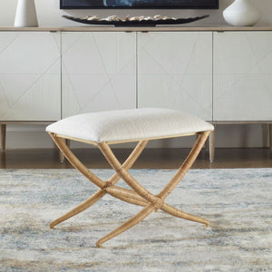   Modern European furniture - Rattan Wrapped Cross-Base Bench S - www.oroa.com | Oroa.com