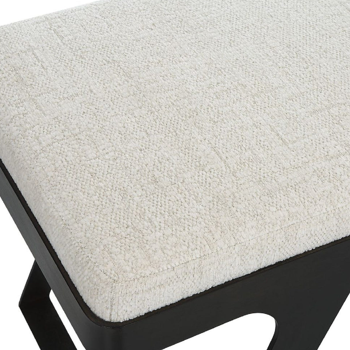   Modern European furniture - White Chenille Boucle Bench - www.oroa.com | Oroa.com